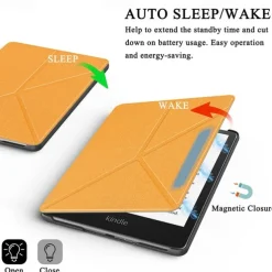 Tablet Case Cover For Amazon Kindle Paperwhite 6.8'' 11th Paperwhite 6'' 10th Kindle Oasis 7.0-in Kindle 6.0-in 2021 2020 with Stand Holder Smart Auto Wake / Sleep Dustproof Solid Colored Canvas