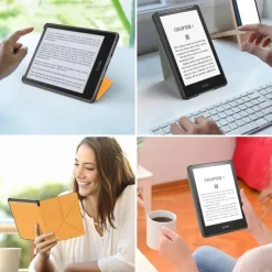 Tablet Case Cover For Amazon Kindle Paperwhite 6.8'' 11th Paperwhite 6'' 10th Kindle Oasis 7.0-in Kindle 6.0-in 2021 2020 with Stand Holder Smart Auto Wake / Sleep Dustproof Solid Colored Canvas