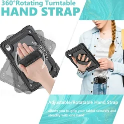 Tablet Case Cover For Lenovo Tab M10 M8 HD FHD Plus 3rd 2nd Gen TB-328 TB-X306/X606 TB-8505/8506/8705 Handle with Stand 360° Rotation Solid Colored TPU