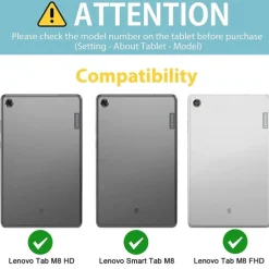 Tablet Case Cover For Lenovo Tab M10 M8 HD FHD Plus 3rd 2nd Gen TB-328 TB-X306/X606 TB-8505/8506/8705 Handle with Stand 360° Rotation Solid Colored TPU