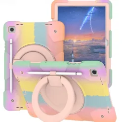 Tablet Case Cover For Samsung Galaxy Tab A9 8.7" A8 10.5'' A9 Plus 11" Pencil Holder 360° Rotation Shoulder Strap PC Silicone