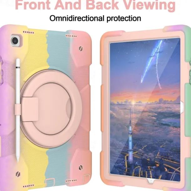 Tablet Case Cover For Samsung Galaxy Tab A9 8.7" A8 10.5'' A9 Plus 11" Pencil Holder 360° Rotation Shoulder Strap PC Silicone