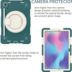 Tablet Case Cover For Samsung Galaxy Tab A8 10.5'' 2022 2021 Portable Handle with Stand Holder Armor PC Silicone For Kids