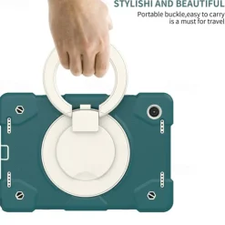 Tablet Case Cover For Samsung Galaxy Tab A8 10.5'' 2022 2021 Portable Handle with Stand Holder Armor PC Silicone For Kids