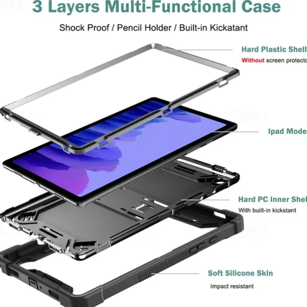 Tablet Case Cover For Samsung Galaxy Tab A9 Plus 11" Armor Defender Rugged Protective with Adjustable Kickstand Shockproof Armor PC Silicone