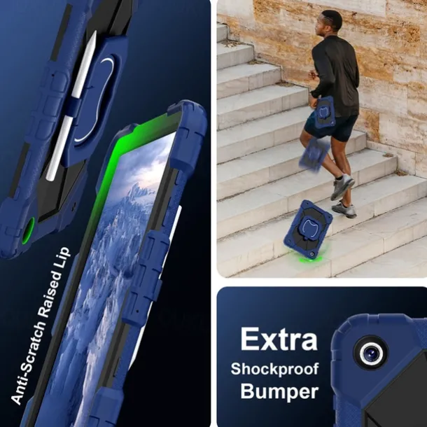 Tablet Case Cover For Samsung Galaxy Tab A9 8.7" A8 10.5'' A9 Plus 11" Handle 360° Rotation Shoulder Strap Armor PC Silicone