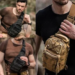 Tactical Sling Shoulder Bag Backpack Army Camping Hiking Bag Outdoor Sports Chest Travel Bag