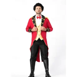 Tamer Halloween Outfits Costume Circus Jacket Carnival Costume Adults' Men's Halloween Carnival Mardi Gras Performance Party Club Easy Halloween Costumes Dress Up