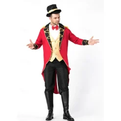 Tamer Halloween Outfits Costume Circus Jacket Carnival Costume Adults' Men's Halloween Carnival Mardi Gras Performance Party Club Easy Halloween Costumes Dress Up