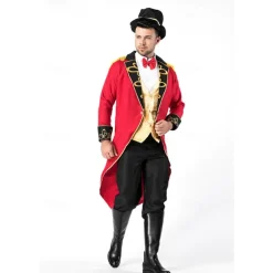Tamer Halloween Outfits Costume Circus Jacket Carnival Costume Adults' Men's Halloween Carnival Mardi Gras Performance Party Club Easy Halloween Costumes Dress Up