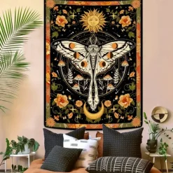 Tapestry Blanket Wall Hangings Sun Butterfly Vacation Ethnic Bedroom Living Room Dorm Decorations Wall Door Background