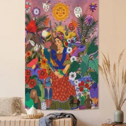 Tapestry Blanket Wall Hangings Folk Art Boho Mexico Bedroom Living Room Dorm Decorations Wall Door Background