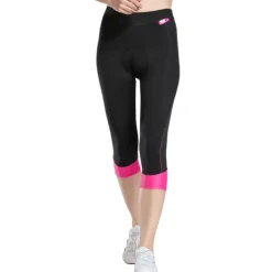 TASDAN Women's Cycling 3/4 Tights Bike Shorts 3/4 Tights Relaxed Fit Road Bike Cycling Sports 3D Pad Breathable Quick Dry Reflective Trim / Fluorescence Gray Rosy Pink Coolmax® Elastane Silicon