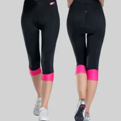 TASDAN Women's Cycling 3/4 Tights Bike Shorts 3/4 Tights Relaxed Fit Road Bike Cycling Sports 3D Pad Breathable Quick Dry Reflective Trim / Fluorescence Gray Rosy Pink Coolmax® Elastane Silicon