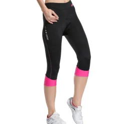 TASDAN Women's Cycling 3/4 Tights Bike Shorts 3/4 Tights Relaxed Fit Road Bike Cycling Sports 3D Pad Breathable Quick Dry Reflective Trim / Fluorescence Gray Rosy Pink Coolmax® Elastane Silicon