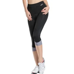 TASDAN Women's Cycling 3/4 Tights Bike Shorts 3/4 Tights Relaxed Fit Road Bike Cycling Sports 3D Pad Breathable Quick Dry Reflective Trim / Fluorescence Gray Rosy Pink Coolmax® Elastane Silicon