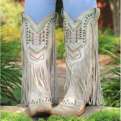 Tassel 1970s Shoes Western Boot Square Toe Hippie Cowboy Fancy Dress Women's Masquerade Party / Evening Pride Parade Pride Month Adults' Shoes