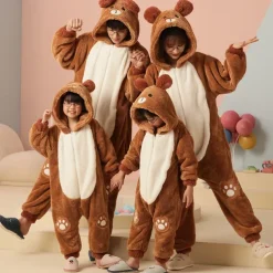 Teddy Bear Party Costume Costume Family Christmas Pajamas Kigurumi Pajamas Men's Women's Boys Girls' Halloween Carnival Masquerade One Piece Kid's Adults' Party Party & Evening Onesie