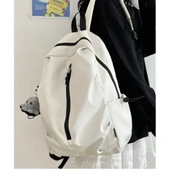 Teen Girls' Matching Green Backpack Set – Lightweight Nylon School and Travel Bags with Front Zipper Design