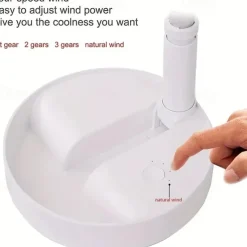 Telescopic Folding USB Fan – Portable Electric Fan for Dormitory, Office, Desktop, Rechargeable and Quiet