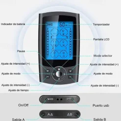 Tens Muscle Stimulator 36-Mode Electric EMS Acupuncture Body Massage Digital Therapy Slimming Machine Electrostimulator Dual Channel with 10 Pads Dust-Proof