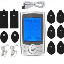 Tens Muscle Stimulator 36-Mode Electric EMS Acupuncture Body Massage Digital Therapy Slimming Machine Electrostimulator Dual Channel with 10 Pads Dust-Proof