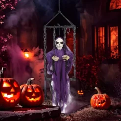 Terrifying Chain Ghost Halloween Garden Party Atmosphere Decorations Spooky Pranking Cage Ghost Props