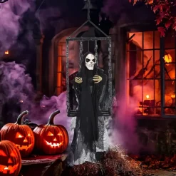 Terrifying Chain Ghost Halloween Garden Party Atmosphere Decorations Spooky Pranking Cage Ghost Props