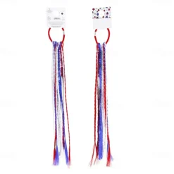 4th of July American Flag Hair Ties Bands,Patriotic Hair Accessories,Memorial Day Independence Day Decorations,2Pcs