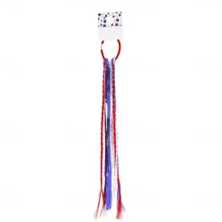 4th of July American Flag Hair Ties Bands,Patriotic Hair Accessories,Memorial Day Independence Day Decorations,2Pcs