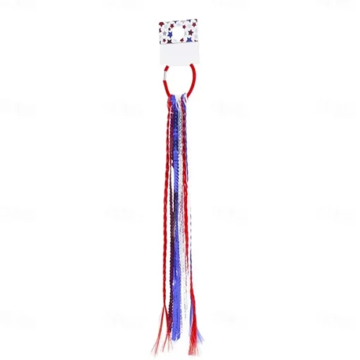 4th of July American Flag Hair Ties Bands,Patriotic Hair Accessories,Memorial Day Independence Day Decorations,2Pcs