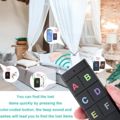 TH104 Wireless Key Finder RF Key Locator Pet Tracker Wallet Tracker Remote Control 1 RF Transmitter 6 Receiver