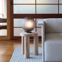 The Bloom Table lamps Mini Glass Black White Desk Lamp