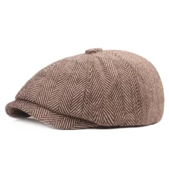 The Great Gatsby Gangster Retro Vintage Roaring 20s 1920s All Seasons Beret Hat Newsboy Cap Men's All Teen Costume Hat Vintage Cosplay Event / Party Festival Normal Hat New Year / Hand wash / Woolen