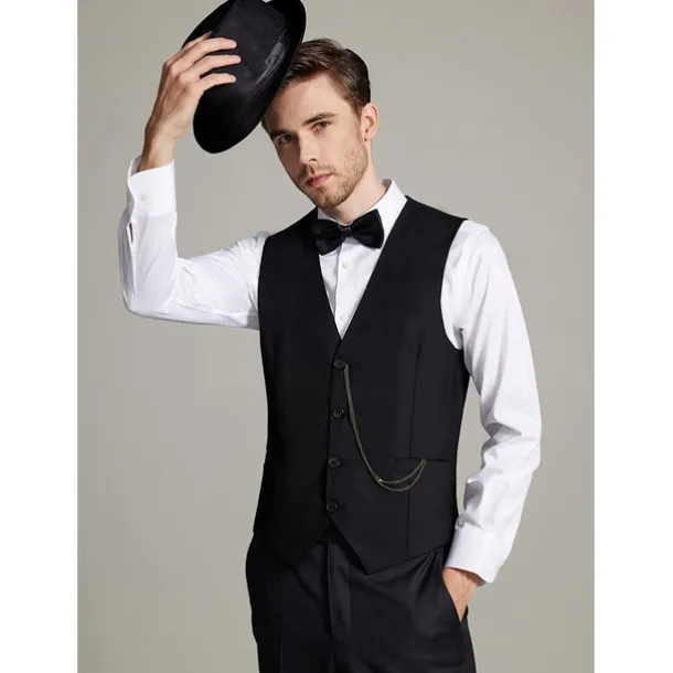 The Great Gatsby Gentleman Gangster Retro Vintage Roaring 20s 1920s Outfits Vest Panama Hat Accesories Set Men's Costume Vintage Cosplay Prom Festival Cravat Christmas