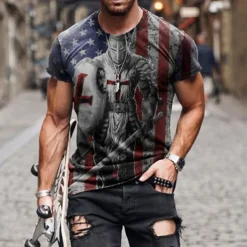 The Last Templar Crusader Knights Templar Crusader T-shirt Cartoon Manga Anime 3D Retro Graphic For Couple's Men's Women's Adults' 3D Print