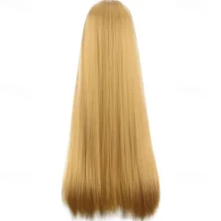 The Legend of Zelda Zelda Cosplay Wigs Women's Asymmetrical Braid 31 inch Heat Resistant Fiber Plaited Natural Straight Yellow Teen Adults' Anime Wig Halloween Wig