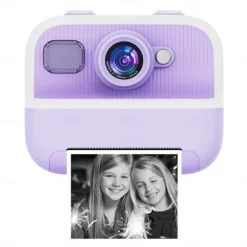 The new children's camera Polaroid camera takes photos records videos and prints immediately. The camera has high-definition pixels