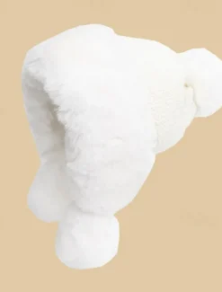 Thicken Bomber Hats New Style Women Fur Ball Plus Velvet Warm Hood Outdoor Winter Cold-Proof Fashion Cute Woolen Cap