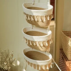 Three-layer Hanging Basket Cosmetics Storage Basket Home Wall-mounted Cute Storage Basket