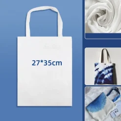 Tie Dyed Clothes Handkerchiefs Pure Cotton White T-Shirts Short Sleeves Plant Blue Dyed Scarves Pillows Wax Dyed White Cloth Square Scarves Tools