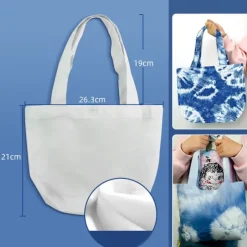 Tie Dyed Clothes Handkerchiefs Pure Cotton White T-Shirts Short Sleeves Plant Blue Dyed Scarves Pillows Wax Dyed White Cloth Square Scarves Tools