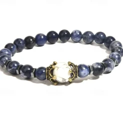 tiger eye bracelet set therapy hematite magnetic bracelets bracelets bring luck crown king queen natural stone beads couple bracelet for men women (a)