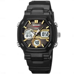 Time Beauty Fashion Multi functional Student Watch Electronic Watch Sports 3 Time Display Electronic Watch