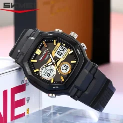 Time Beauty Fashion Multi functional Student Watch Electronic Watch Sports 3 Time Display Electronic Watch