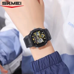 Time Beauty Fashion Multi functional Student Watch Electronic Watch Sports 3 Time Display Electronic Watch