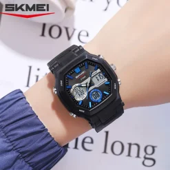 Time Beauty Fashion Multi functional Student Watch Electronic Watch Sports 3 Time Display Electronic Watch
