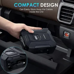 Tire Inflator Portable Air Compressor, 12v Dc Air Pump for Car Tires with Digital Pressure Gauge 150psi and Emergency Led Light, Tire Pump for Car Bicycle Motorcycle Basketball and Other Inflatables