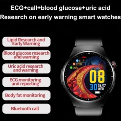 TK25 Smart Watch Uric Acid Lipids Blood Glucose ECG Health Monitoring BT Call AI Voice Men Women Wristwatches Sport Fitness
