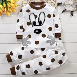 Toddler Boys 2 Pieces Pajama Sets Long Sleeve AB022 AB01 AB04 Animal Cartoon Crewneck Spring Fall Daily Home 3-7 Years